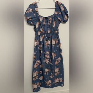 Streetwear Society Floral Women’s Maxi Dress in Blue and Pink